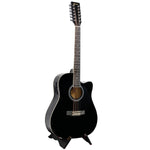 Karrera 12-String Acoustic Guitar with EQ - Black 12S-EQ-BK