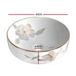 Cefito Bathroom Basin Ceramic Vanity Sink Hand Wash Bowl with Pattern 41x41cm CB-410-WH-FLOWER