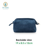PIP Studio Velvet Quilted Dark Blue Small Cosmetic Purse V442-HIN-MISC-PURSEQUILTEDS-DARKBLUE-SH