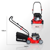 Baumr-AG 139cc Lawn Mower 4-Stroke 16 Inch Petrol Lawnmower Hand Push Engine 35L Catcher V219-MOWPSHBMRB16E