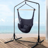 Gardeon Outdoor Hammock Chair with Stand Swing Hanging Hammock with Pillow Grey HM-CHAIR-PILLOW-GREY-U