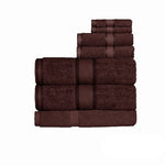 Kingtex 550gsm Cotton 7 Pce Bath Sheet Set Chocolate V442-KIT-TOWEL-7PSHEET-CHOCOLATE