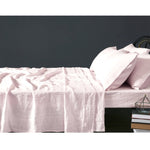 Vintage Design Homewares 100% Linen Blush Sheet Set SUPER KING V442-HIN-SHEETS-LINEN-BLUSH-SK