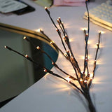 10 Sets of LED Light Bunch Stem - Warm White BATTERY fairy lights - 50cm high 20 bulbs/petals V382-10PLAINSTEMBUNCHBATT