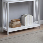 Sarantino Grace A-Frame Console Table - White TBL-500-5JJ-WH