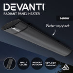 Devanti Electric Radiant Strip Heater Outdoor 2400W RHP-E76RC-2400-BK