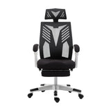 Artiss Mesh Office Chair Recliner Black White OCHAIR-H-878-WH-BK