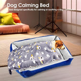 Vaka Navy Dog Bed Pet Cat Calming Floor Mat Sleeping Cave Washable Extra Large 29702 V465-29702