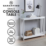 Sarantino Grace A-Frame Console Table - White TBL-500-5JJ-WH