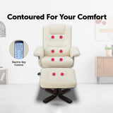 PU Leather Massage Chair Recliner Ottoman Lounge Remote V63-771955