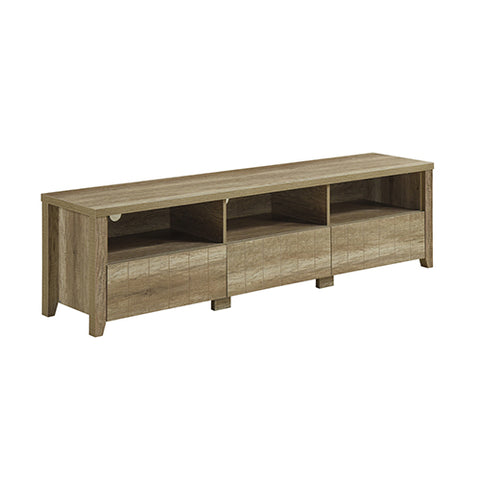 TV Cabinet 3 Storage Drawers with Shelf Natural Wood like MDF Entertainment Unit in Oak Colour V43-TV-CELOAK3S