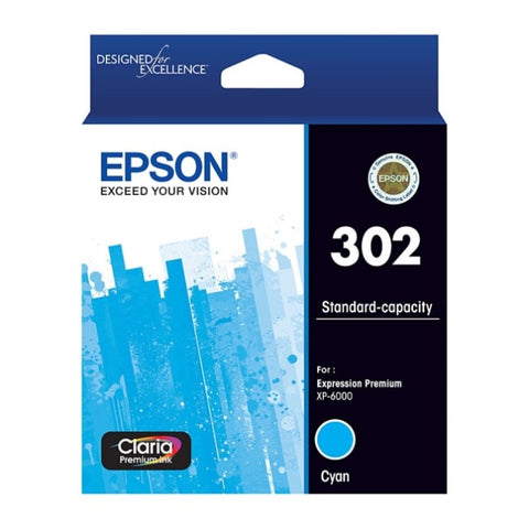 EPSON 302 Cyan Ink Cartridge V177-D-E302C