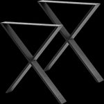 X Shaped Table Bench Desk Legs Retro Industrial Design Fully Welded V63-824291