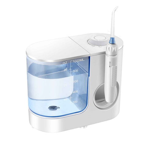 Water Jet Dental Flosser 1000ml White - Electric Oral Pressure Irrigator V238-SUPDZ-39913589735504