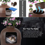 YES4PETS Multifunctional Cat Litter Box Pet Cat House Semi-Enclosed Brown V278-BP292-CAT-HOUSE-BROWN