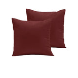 Pair of 280TC Polyester Cotton European Pillowcases Burgundy V442-ABR-PILLOWC-280TCPAIR-BURGUNDY-EU