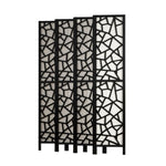 Artiss 8 Panel Room Divider Screen 325x170cm Clover Black RD-4016-8P-BK