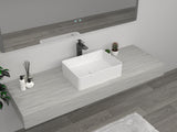 Rectangle Cast stone - Solid Surface Basin 600mm V567-PS-2211C