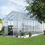 Greenfingers Greenhouse 4.7x2.5x2.26M Double Doors Aluminium Green House Garden Shed GH-ALU-C-470X250-DOU-AB