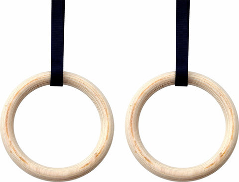 Wooden Gymnastic Rings Olympic Gym Strength Training V63-822581