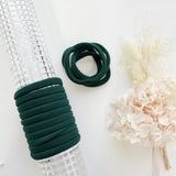 MANGO JELLY Metal Free Hair ties - School Colour Bottle Green 10P - Six Pack V659-METALFREE-4CM-10P-SK-BOTTLEGREEN-6-L