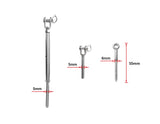 Stainless Steel Wire Rope DIY Balustrade Kit Jaw/Swage Fork Turnbuckle - 10 pack V63-824881