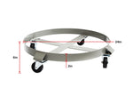 Drum Dolly 450kg 55 Gallon w Swivel Casters Heavy Duty Steel Frame Non Tipping V63-824681