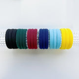 MANGO JELLY Metal Free Hair ties - School Colour Bottle Green 10P - Six Pack V659-METALFREE-4CM-10P-SK-BOTTLEGREEN-6-L