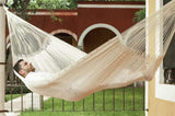 Mayan Legacy Queen Size Outdoor Cotton Mexican Hammock in Marble Colour V97-TQCREAM