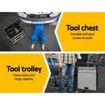 Giantz 7 Drawer Tool Box Cabinet Chest Trolley Toolbox Garage Storage Grey TB-7D-BKGY
