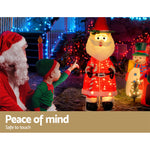 Jingle Jollys Christmas Lights 96 LED 120cm Fairy Light Santa Decorations XMAS-MOT-SANTA-4FT-WARM