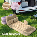 Weisshorn Car Mattress 176x80 Inflatable SUV Back Seat Camping Bed Beige CB-MT-135X80X50-BG