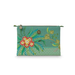 PIP Studio Fleur Mix Green Medium Cosmetic Flat Pouch V442-HIN-MISC-FLATPOUCHFLEURM-MIXGREEN-SH