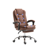 8 Point Massage Chair Executive Office Computer Seat Footrest Recliner Pu Leather Black V255-806-BLACK