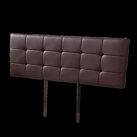 PU Leather King Bed Deluxe Headboard Bedhead - Brown V63-768285
