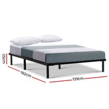 Artiss Bed Frame Double Size Metal Frame TED MBED-C-TED-D-BK