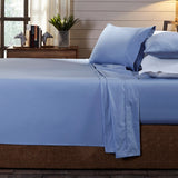 Royal Comfort - 250TC 100% Organic Cotton 4 Piece Sheet Set - King - Indigo ABM-205400