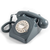 GPO RETRO GPO 746 ROTARY TELEPHONE - GREY V177-IW-GPO-ROTY-GRY