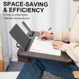 Lap Desk Laptop Stand Phone Tablet Holder Mousepad Cushioned Lapdesk IRON GREY OAK V274-FT-GO27-LD-IGO
