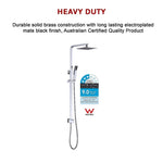 WELS 8" Rain Shower Head Set Square Dual Heads Faucet High Pressure Hand Held V63-827931