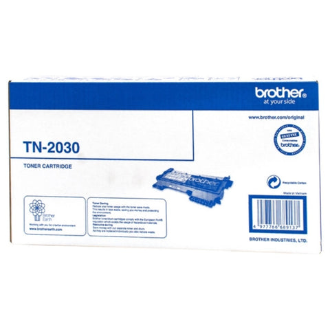 Brother TN-2030 Mono Laser Toner, HL-2130/2132/2135W, DCP-7055- up to 1,000 pages V177-D-BN2030