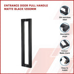 Entrance Door Pull Handle Matte Black 1200mm V63-837581