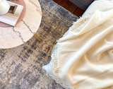 Kensington Throw - 10% Cashmere/ 90% Super Fine Merino Wool - Ivory V164-KE12