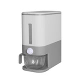 TOQUE Cereal Dispenser Auto Grain Case Storage Box Food Rice Container 12L Grey AB0403-GY