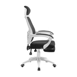 Artiss Mesh Office Chair Recliner Black White OCHAIR-H-996-WH-BK