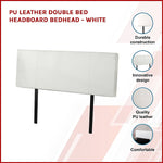 PU Leather Double Bed Headboard Bedhead - White V63-768115