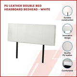 PU Leather Double Bed Headboard Bedhead - White V63-768115