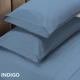 Royal Comfort 1500 TC Cotton Rich Fitted sheet 4 PC Set King-Indigo ABM-232259