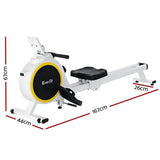 Everfit Rowing Machine 16 Levels Magnetic Rower Home Gym Cardio Workout ROWING-MAG-16L-DT-BK