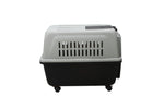 YES4PETS Large Plastic Kennels Pet Carrier Dog Cat Cage Crate With Handle and Wheel Black V278-HKX-0004-BLACK